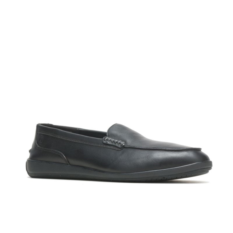 Men's Finley Loafer Hush Puppies Black Leather