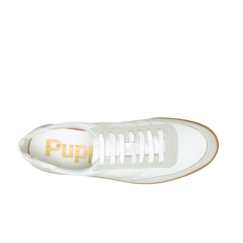 Men's Charlie Court Sneaker Hush Puppies White Grey Suede