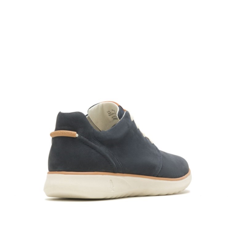 Men's The Good Lace Up Sneaker Hush Puppies Navy Blue Nubuck