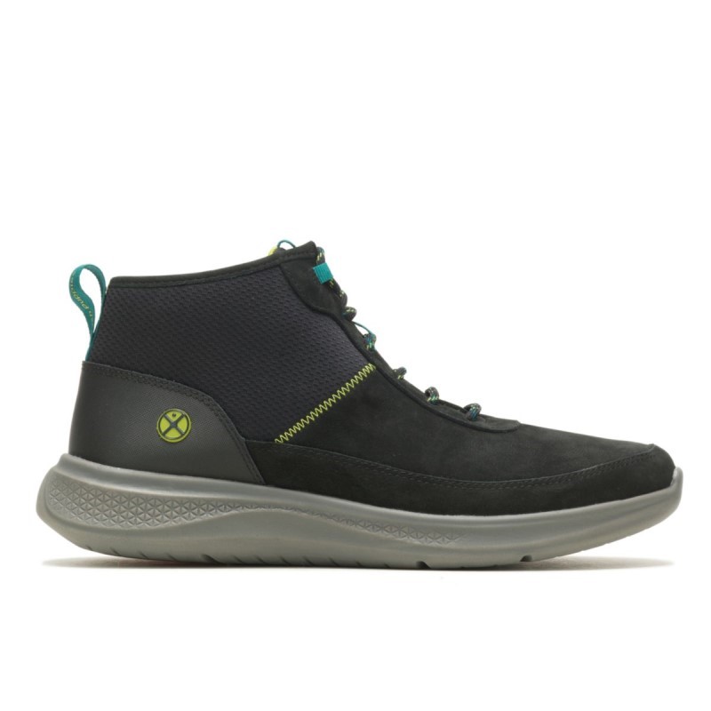 Men's Elevate Chukka Hush Puppies Bold Black Nubuck