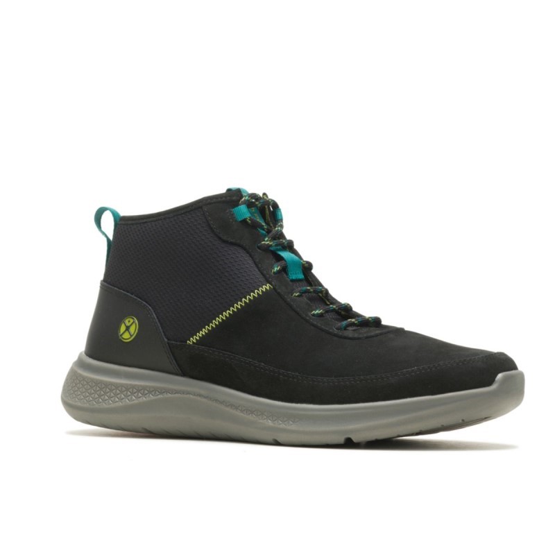 Men's Elevate Chukka Hush Puppies Bold Black Nubuck