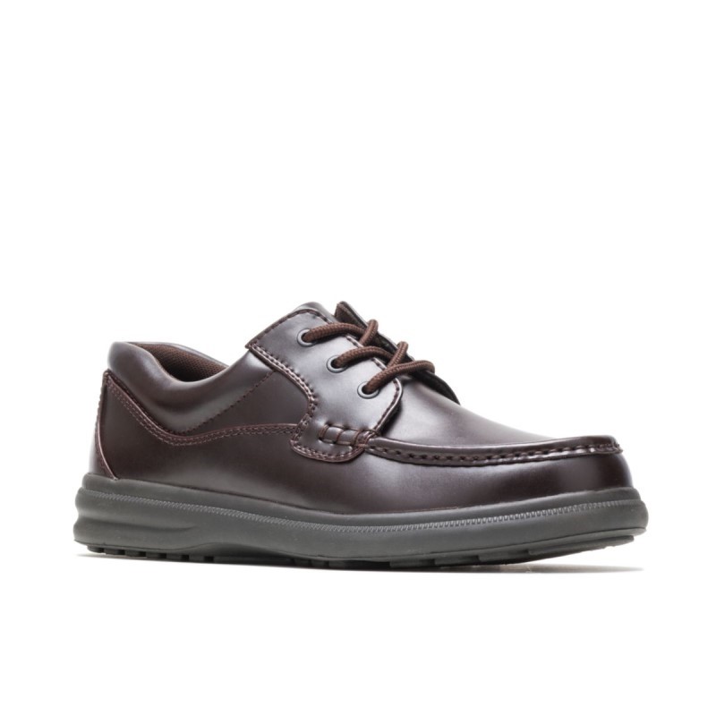 Men's Gus Hush Puppies Dark Brown Pull-Up Leather