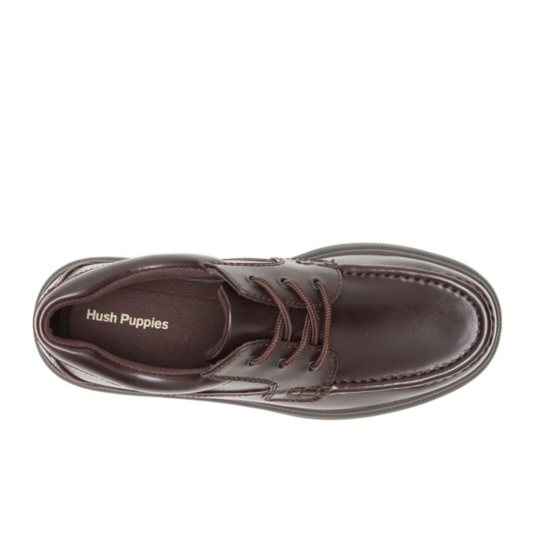 Men's Gus Hush Puppies Dark Brown Pull-Up Leather